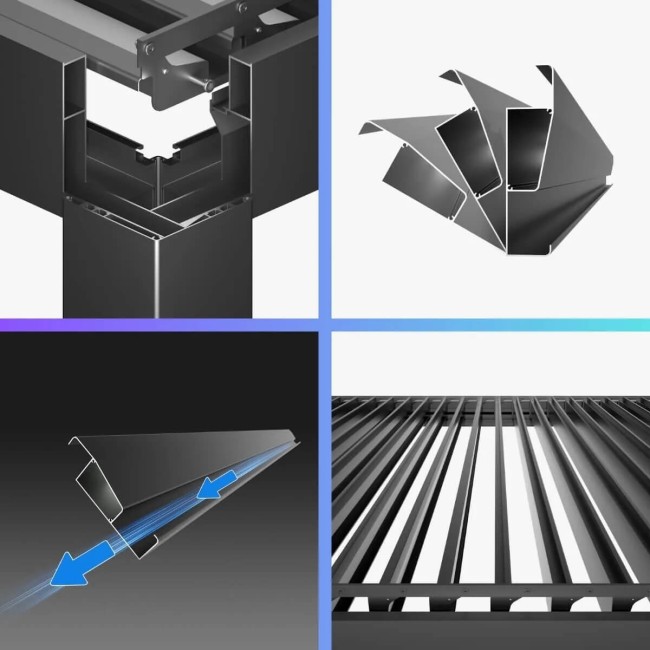 Pergola Bioclimatica Motorizzata 4x8 m in Alluminio con LED