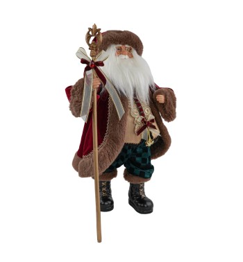 Babbo Natale Decorativo Tradizionale con Scettro 3 Misure