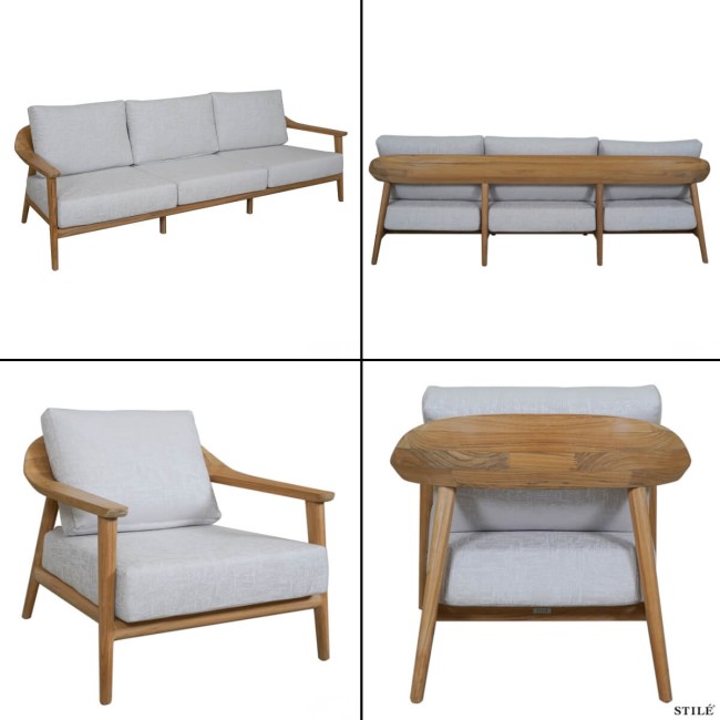 Set Divano da Giardino in Teak Thailandese - Marsiglia