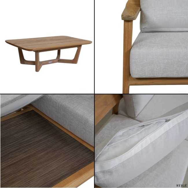 Set Divano da Giardino in Teak Thailandese - Marsiglia