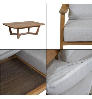 Set Divano da Giardino in Teak Thailandese - Marsiglia