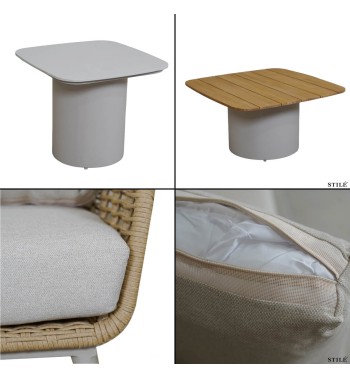 Set Divano da Giardino in Alluminio e Corda - Valencia