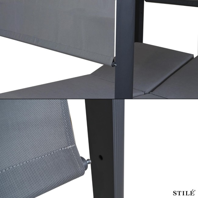 Lettino Baldacchino da Giardino in Alluminio 2 Colori - Formentera