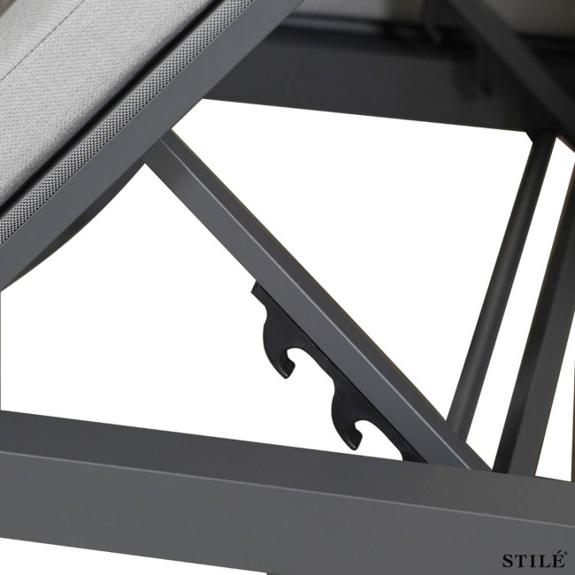 Lettino Baldacchino da Giardino in Alluminio 2 Colori - Formentera