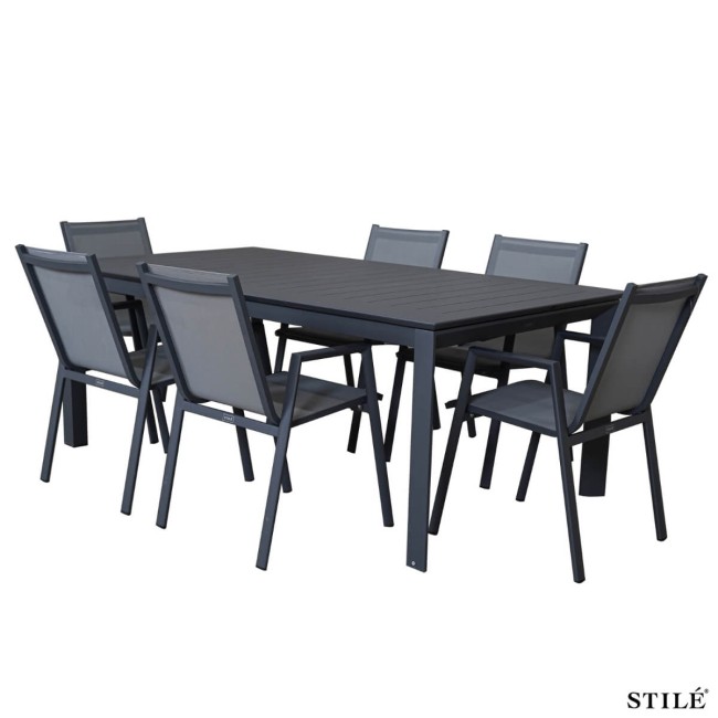 Set Tavolo Allungabile e Sedie da Giardino in Alluminio - Glasgow