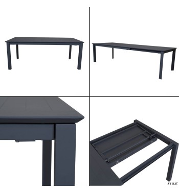 Set Tavolo Allungabile e Sedie da Giardino in Alluminio - Glasgow