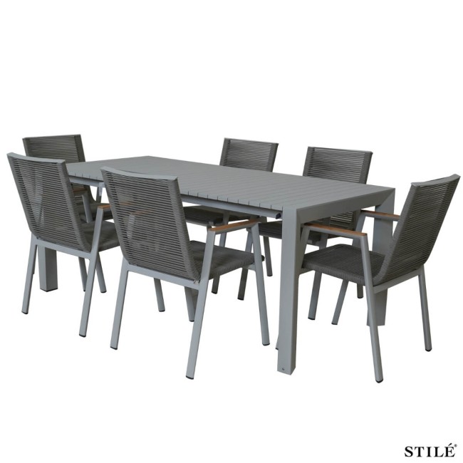 Set Tavolo Allungabile da Giardino in Alluminio - Belfast