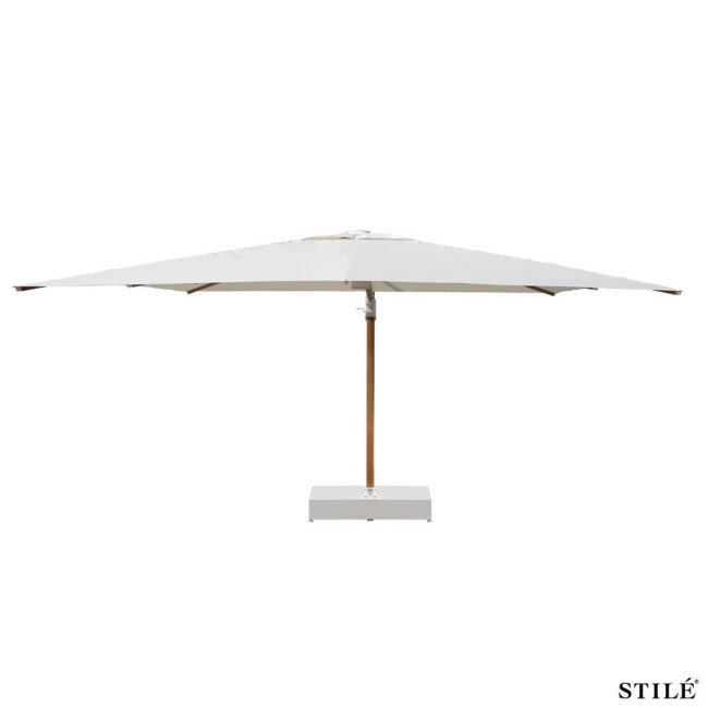 Ombrellone Decentrato in Alluminio Effetto Legno 350X350 cm - Soleil Wood