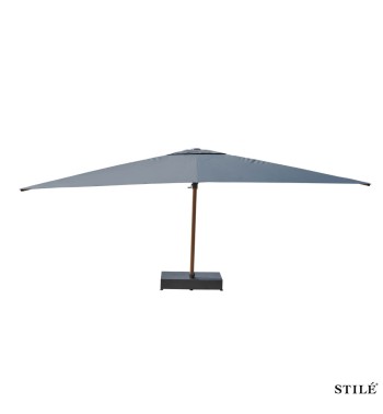 Ombrellone Decentrato in Alluminio Effetto Legno 350X350 cm - Soleil Wood