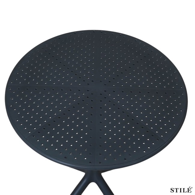 Tavolo Rotondo da Esterno D.60 cm in Polipropilene 3 Colori - Roma