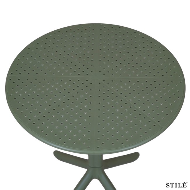 Tavolo Rotondo da Esterno D.60 cm in Polipropilene 3 Colori - Roma