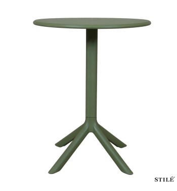 Tavolo Rotondo da Esterno D.60 cm in Polipropilene 3 Colori - Roma