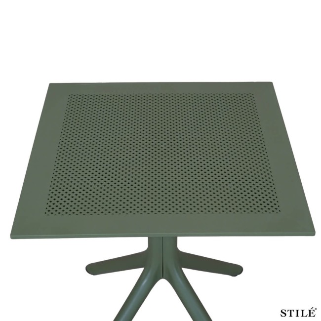 Tavolo da Esterno Quadrato 70x70 cm in Polipropilene 3 Colori - Palermo