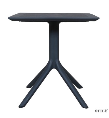 Tavolo da Esterno Quadrato 70x70 cm in Polipropilene 3 Colori - Palermo