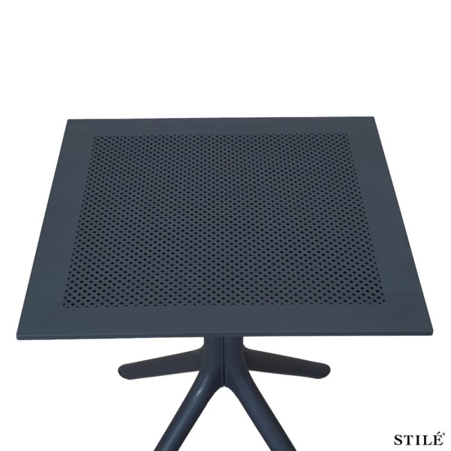 Tavolo da Esterno Quadrato 70x70 cm in Polipropilene 3 Colori - Palermo