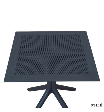 Tavolo da Esterno Quadrato 70x70 cm in Polipropilene 3 Colori - Palermo