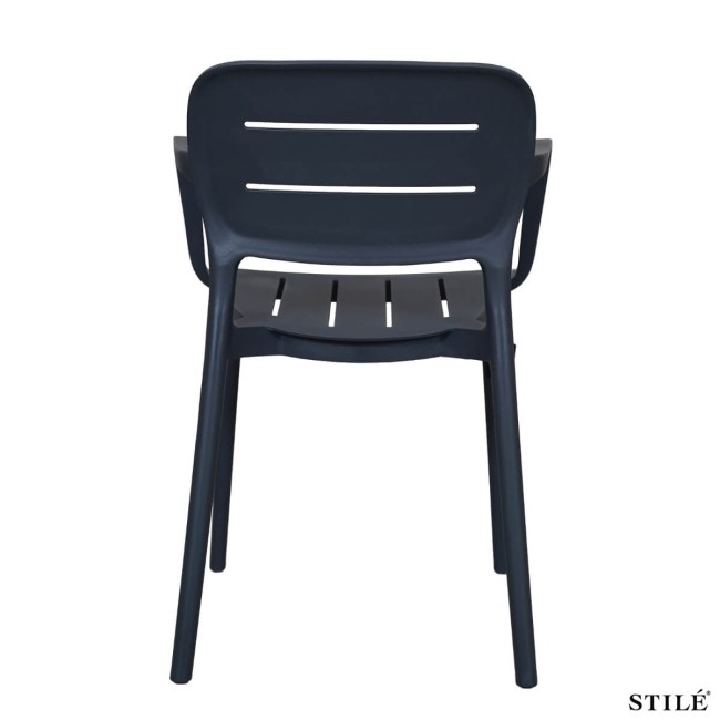 Sedia da Esterno in Polipropilene con Braccioli 3 Colori - Bologna