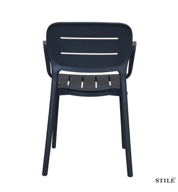 Sedia da Esterno in Polipropilene con Braccioli 3 Colori - Bologna