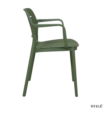 Sedia da Esterno in Polipropilene con Braccioli 3 Colori - Bologna