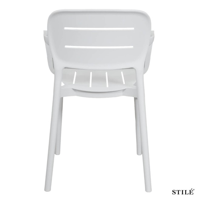 Sedia da Esterno in Polipropilene con Braccioli 3 Colori - Bologna