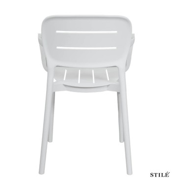 Sedia da Esterno in Polipropilene con Braccioli 3 Colori - Bologna