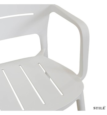 Sedia da Esterno in Polipropilene con Braccioli 3 Colori - Bologna