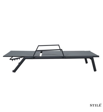 Lettino Prendisole in Alluminio e Textilene 3 Colori- Ibiza