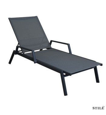 Lettino Prendisole in Alluminio e Textilene 3 Colori- Ibiza