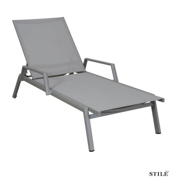 Lettino Prendisole in Alluminio e Textilene 3 Colori- Ibiza