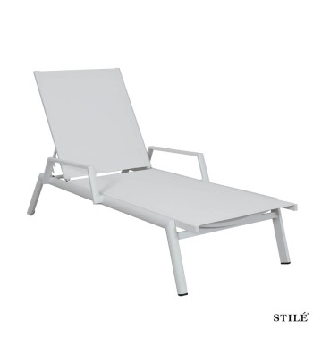 Lettino Prendisole in Alluminio e Textilene 3 Colori- Ibiza