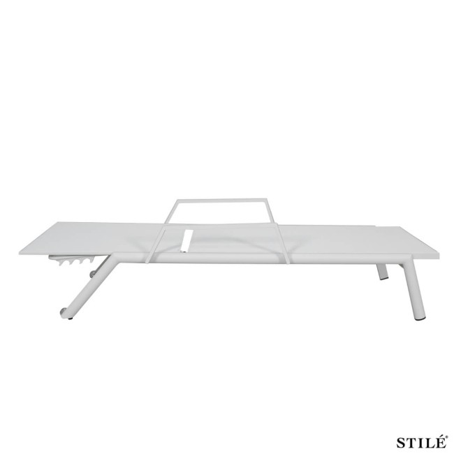 Lettino Prendisole in Alluminio e Textilene 3 Colori- Ibiza