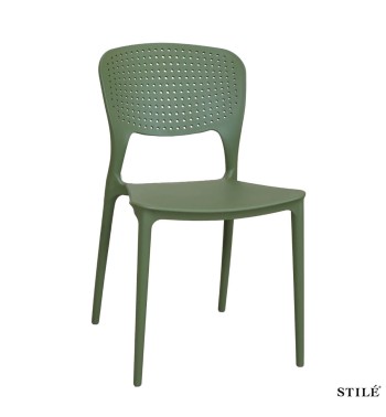 Sedia da Esterno in Polipropilene Traforata 3 Colori - Lecce