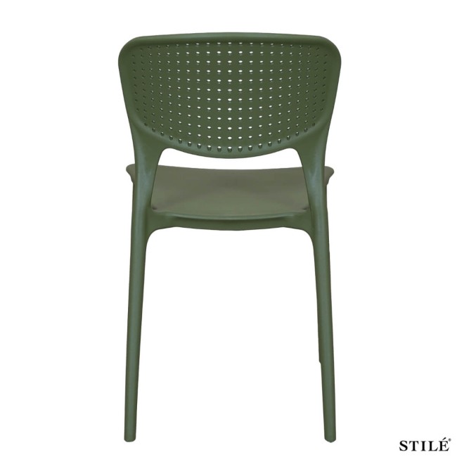 Sedia da Esterno in Polipropilene Traforata 3 Colori - Lecce