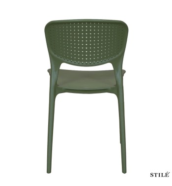 Sedia da Esterno in Polipropilene Traforata 3 Colori - Lecce