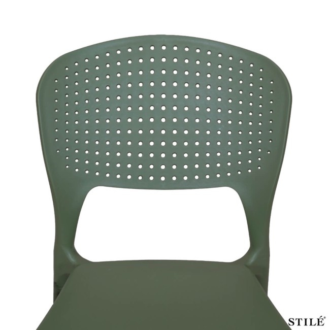 Sedia da Esterno in Polipropilene Traforata 3 Colori - Lecce