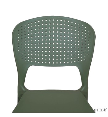 Sedia da Esterno in Polipropilene Traforata 3 Colori - Lecce