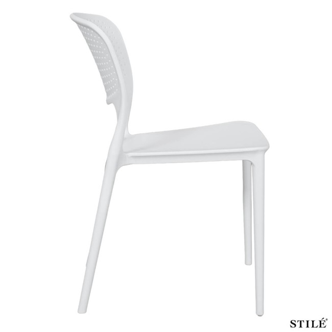 Sedia da Esterno in Polipropilene Traforata 3 Colori - Lecce