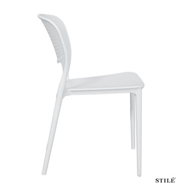 Sedia da Esterno in Polipropilene Traforata 3 Colori - Lecce