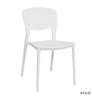 Sedia da Esterno in Polipropilene Traforata 3 Colori - Lecce