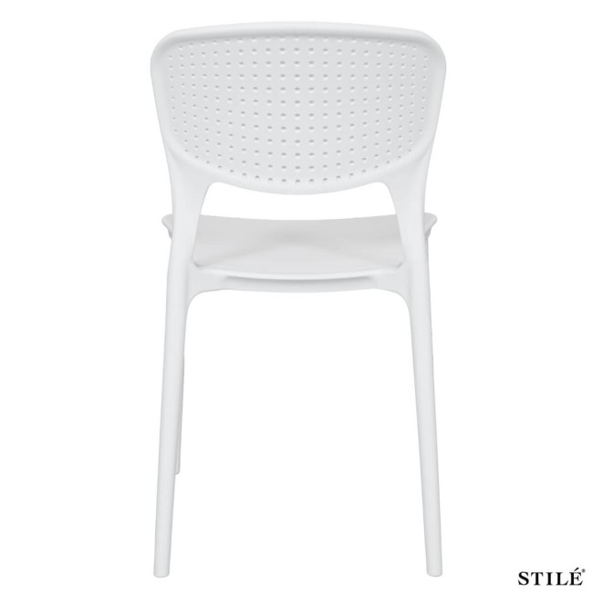 Sedia da Esterno in Polipropilene Traforata 3 Colori - Lecce