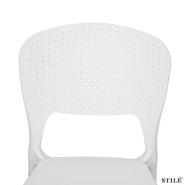 Sedia da Esterno in Polipropilene Traforata 3 Colori - Lecce