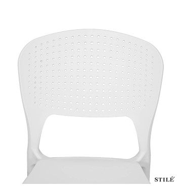 Sedia da Esterno in Polipropilene Traforata 3 Colori - Lecce