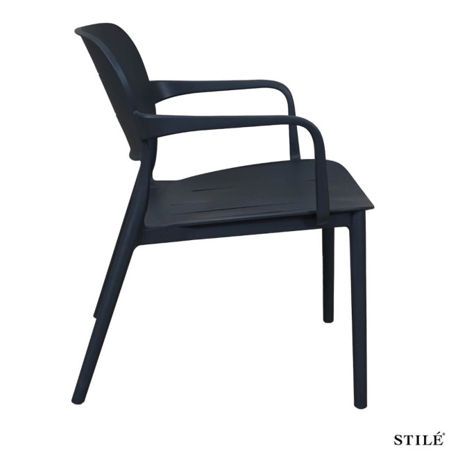 Poltroncina da Giardino in Polipropilene con Braccioli 3 Colori - Milano