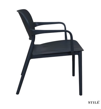 Poltroncina da Giardino in Polipropilene con Braccioli 3 Colori - Milano