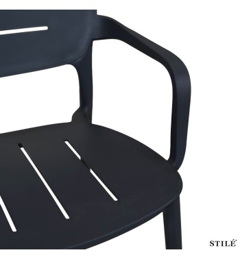 Poltroncina da Giardino in Polipropilene con Braccioli 3 Colori - Milano