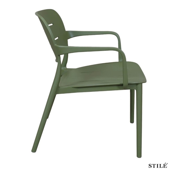 Poltroncina da Giardino in Polipropilene con Braccioli 3 Colori - Milano