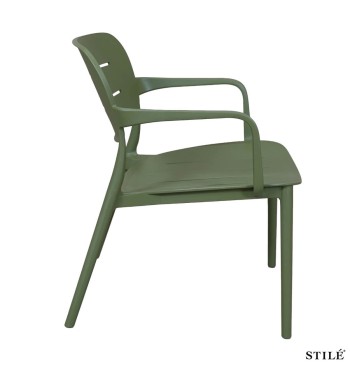 Poltroncina da Giardino in Polipropilene con Braccioli 3 Colori - Milano