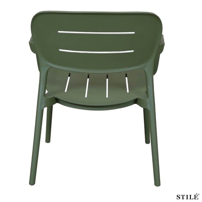 Poltroncina da Giardino in Polipropilene con Braccioli 3 Colori - Milano