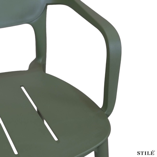 Poltroncina da Giardino in Polipropilene con Braccioli 3 Colori - Milano