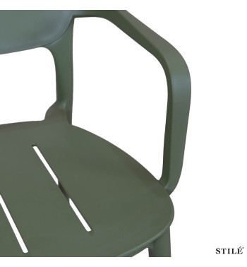 Poltroncina da Giardino in Polipropilene con Braccioli 3 Colori - Milano